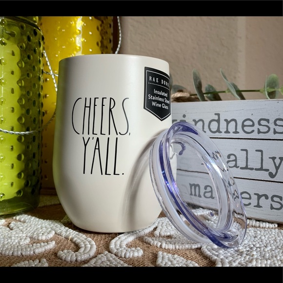 Rae Dunn ‘Cheers Y’all’ Stainless Steel Wine Glass - Picture 4 of 5